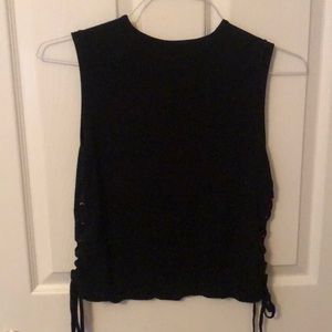 Topshop sleeveless tie sweater
